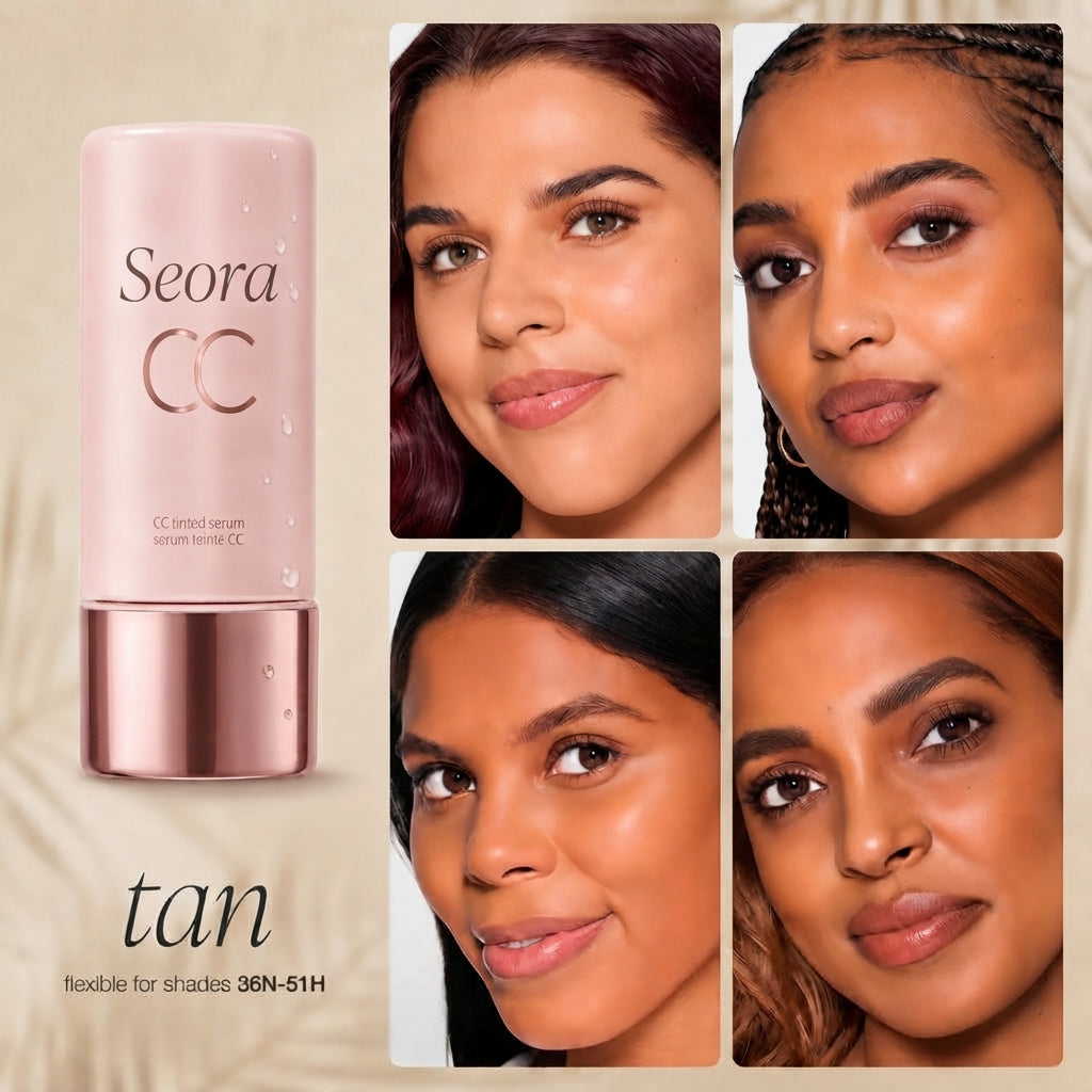 Summer skin essentials – CC color-correcting tinted serum + creaseless SPF 30 mineral powder sunscreen