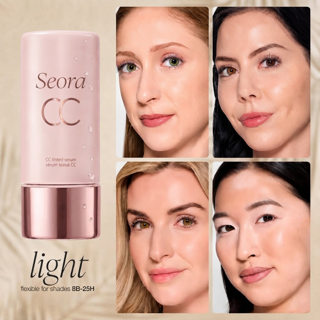 Summer skin essentials – CC color-correcting tinted serum + creaseless SPF 30 mineral powder sunscreen