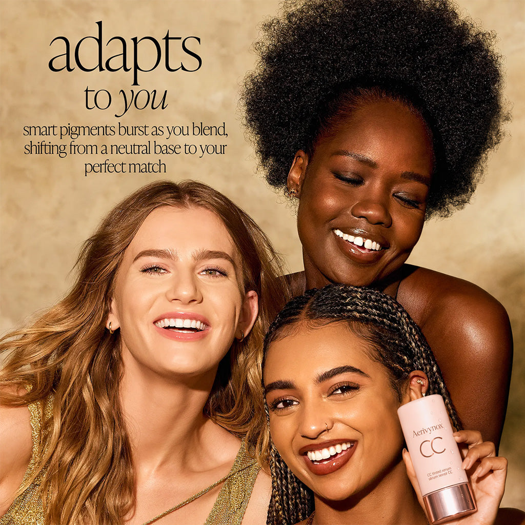Summer skin essentials – CC color-correcting tinted serum + creaseless SPF 30 mineral powder sunscreen