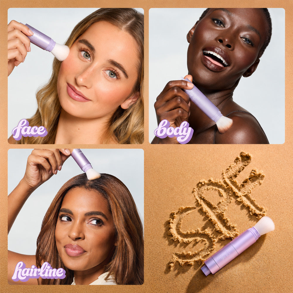Summer skin essentials – CC color-correcting tinted serum + creaseless SPF 30 mineral powder sunscreen