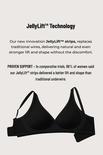 Seora Fashion™ Seamless Deep V Push-Up Wireless Jelly Bra