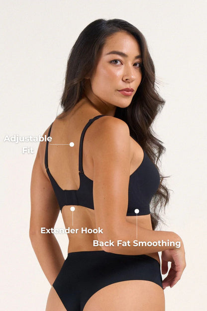 Seora Fashion™ Seamless Deep V Push-Up Wireless Jelly Bra